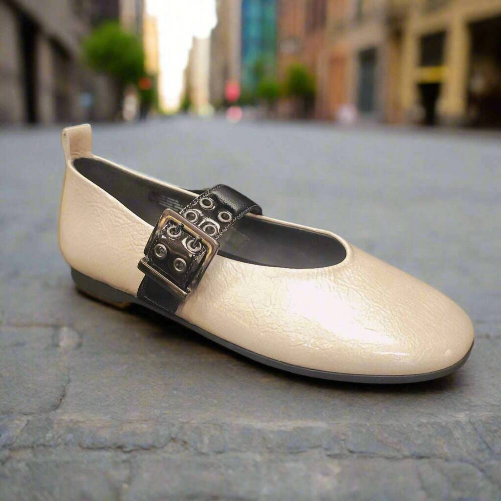NEW GABOR women's 74.152.92 flat shoes in beige/black
